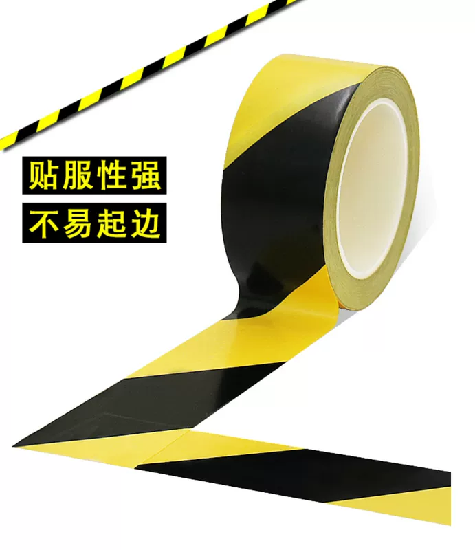 Băng cảnh báo pha màu vàng đen Cảnh báo lửa logo logo PVC mạnh mẽ mặc cửa hàng chống thấm nước