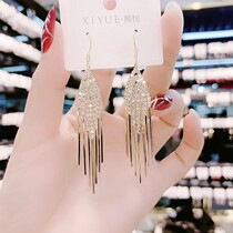 Earrings 2021 new trendy tassel fashion earrings elegant atmosphere high-end big earrings female modified round face earrings