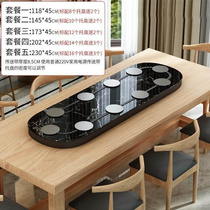 *Oval automatic food delivery turntable rectangular electric storage display stand long table turntable long table movement home