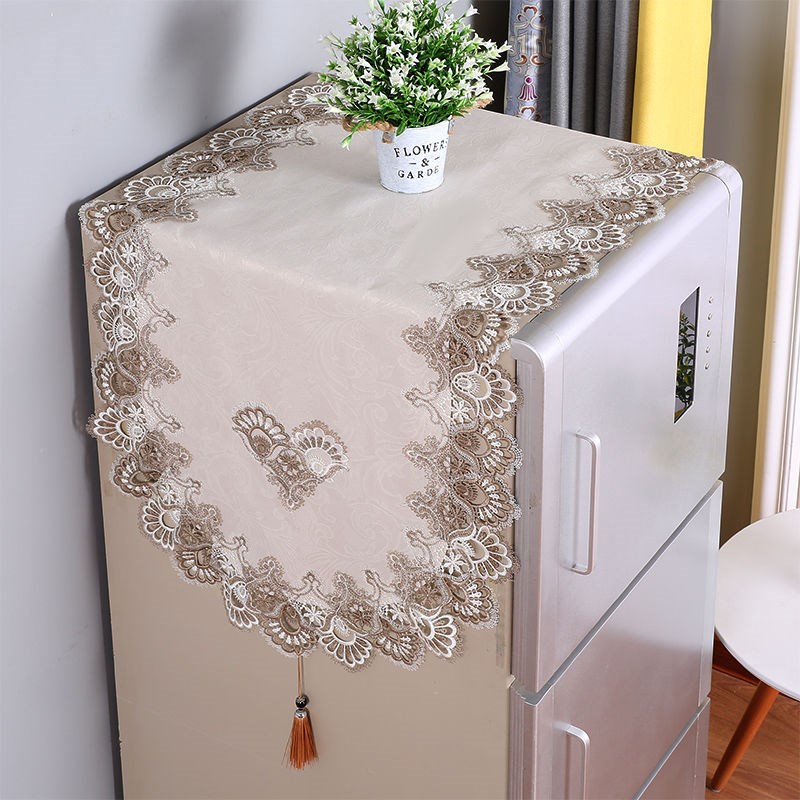 High-end atmospheric refrigerator cover cloth towels washing machine single door open to door double door dust cover Nordic and American Chinese