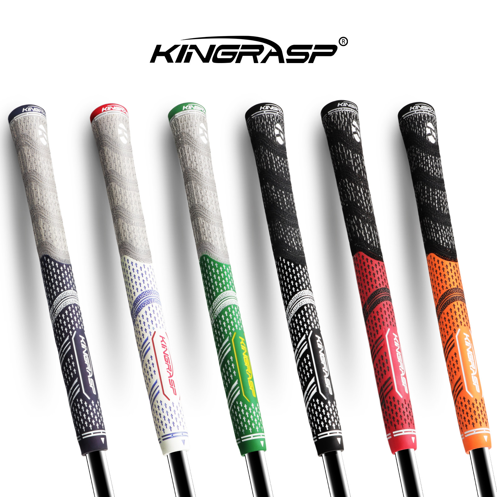 KINGRASP アイアンとウッド用ゴルフクラブグリップ - 男女兼用ラバーハンドル