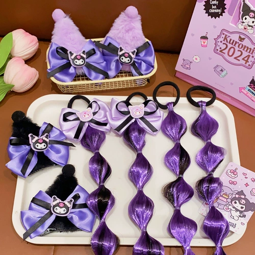 Детский парик с косичкой, хвостик, резинка для волос, аксессуар для волос