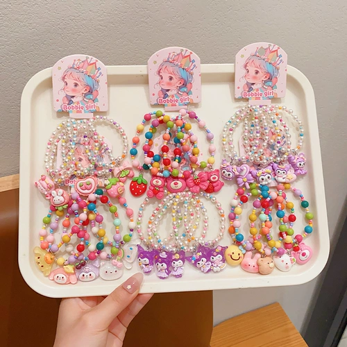 Мультяшная игрушка, детский аксессуар для принцессы, браслет из бисера