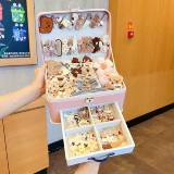 韩版高端儿童戒指发饰礼盒套组女孩生日礼物女童小红书同款首饰盒