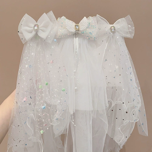 Детские шпильки для волос с бантиком, детская заколка для волос для принцессы, аксессуар для волос, подарок на день рождения