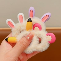 Симпатичные плюшевые резинки для волос с ушками, набор из 4 штук, № 1 [набор «Смешай и подбери»]