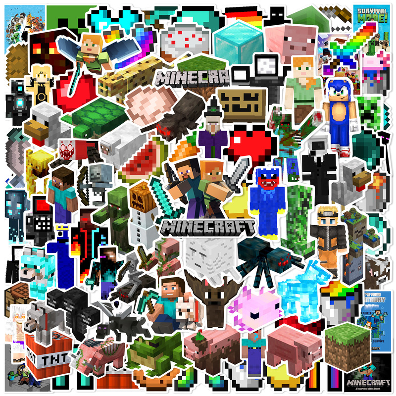 100 Pieces of Minecraft 3D Game Graffiti Stickers for Luggage, Mobile Phones, Notebooks, Scooters, Waterproof Decorative Stickers 100 Pieces of Minecraft 3D Game Graffiti Stickers for Luggage, Mobile Phones, Notebooks, Scooters, Waterproof Decorative Stickers