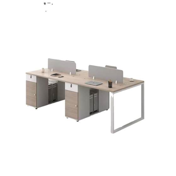 직원 책상 사무실 책상과 의자 조합 심플 모던 직원 컴퓨터 워크스테이션 테이블 46 4인 부스 스크린 부스 테이블