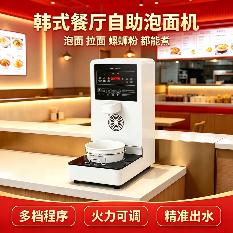 Intelligent Instant Noodle Machine for Korean Restaurants with Self-Service, Commercial Electronic Scale, Precise Water Dispensing, Adjustable Heat, and Multiple Programming Options