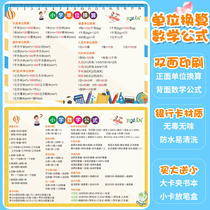 Primary school mathematics formula Daquan Grade 1-6 Unit conversion Core knowledge Point area volume formula shorthand card