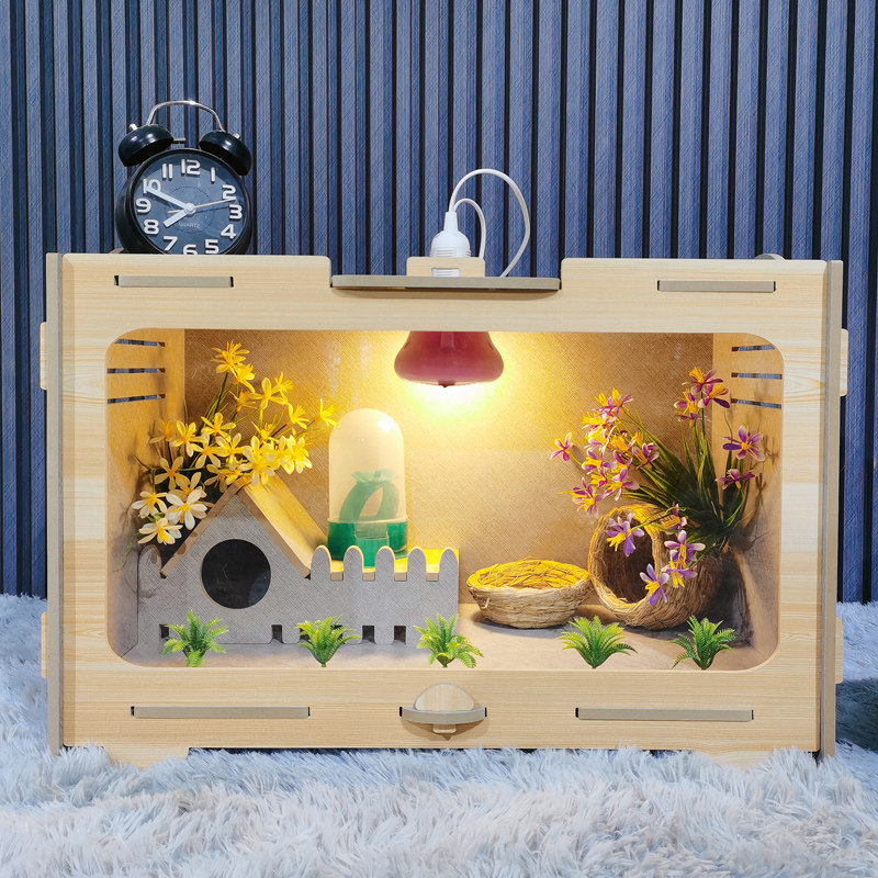 Luding Chicken Rearing Box Solid Wood Incubator Breeding Special Cage Fermentation Bed Hamster Quail 60 Plan View Supplies