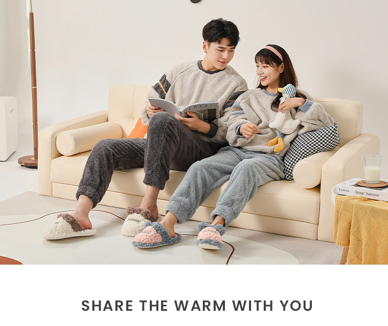 POSIEO 朴西  毛毛绒 家居棉拖鞋 天猫优惠券折后￥29.8包邮（￥39.8-10）男、女多色可选