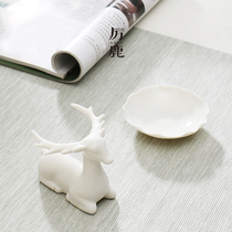 Shadow Deer creative lazy tea filter holder kung fu tea set ceramic cute filter tea leak tea filter tea filter filter