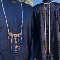 Mo Yin Ming-made perfect match with long Yingluo tassel collar Soft Yingluo back cloud Hanfu accessories imitation pearl antique necklace