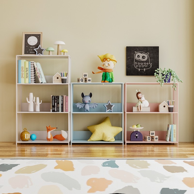 Children's bookshelf floor subway art bookcase home living room bedroom bedside baby picture book toy multi-layer storage rack