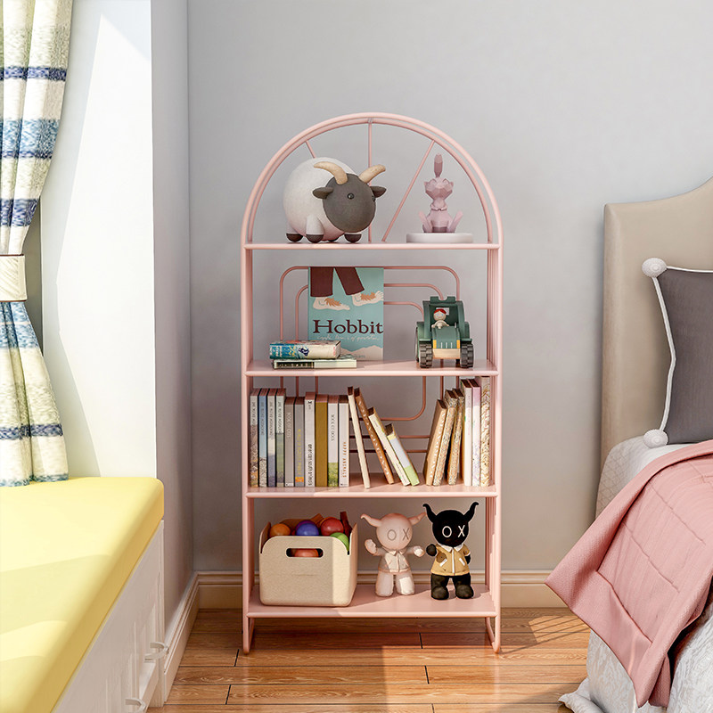 Creative Children Bedside Bookshelves Iron Art Toys Containing floor Home Living Room Corner Shelve floor Bed Head Cabinet