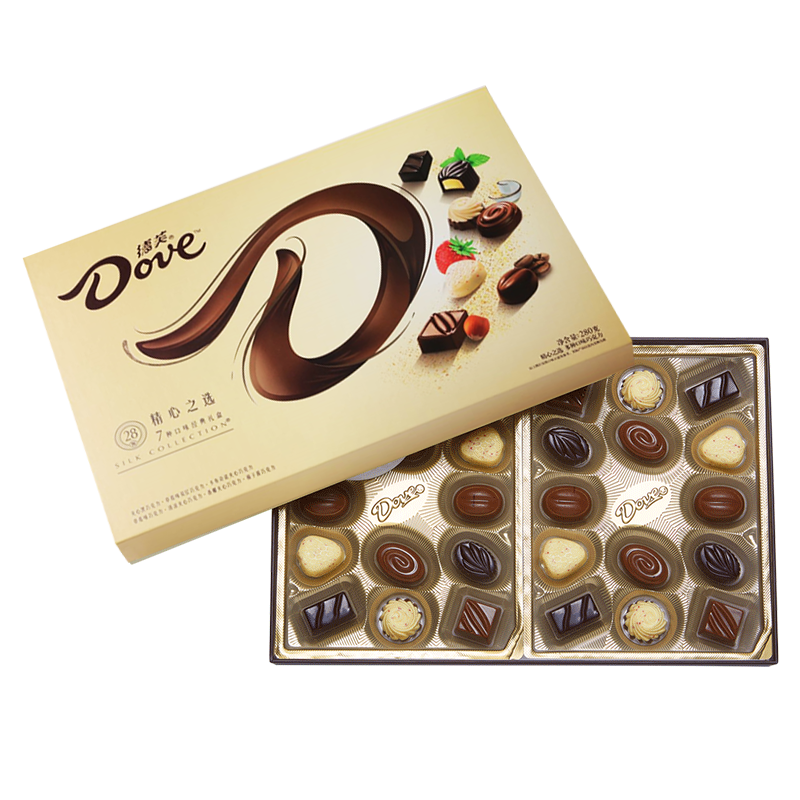 DOVE Dove тщательно отобранная многосортовая шоколадная подарок коробка 280 г подарки ко Дню Святого Валентина чтобы подарить подруге отдых закуски