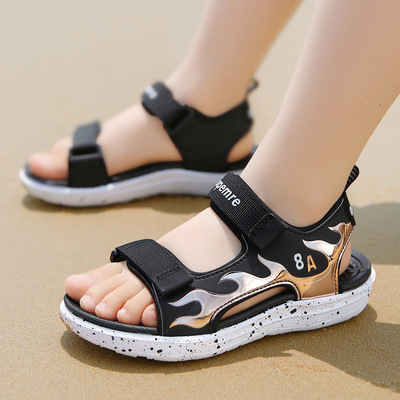 男童凉鞋中大童2021新款夏季小学生软底防滑小童男孩沙滩鞋潮