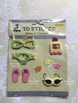 Children's Sticker Cartoon Sticker 3D Beading Kindergarten Girl Bikini Reward Baby Growth Book Decoration