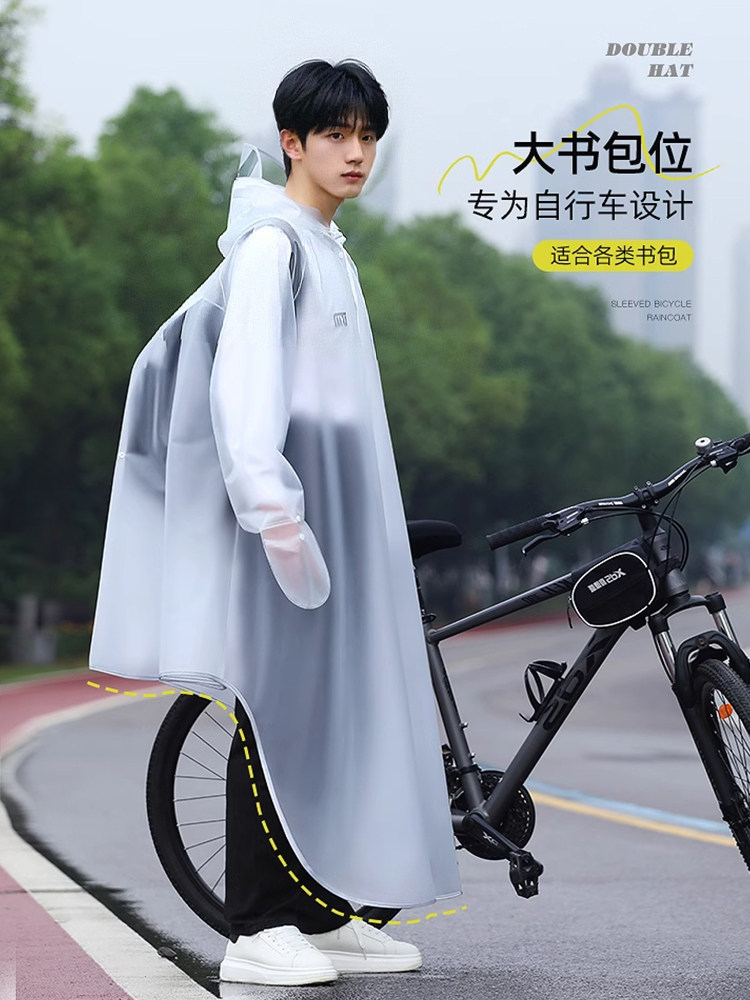 Raincoat for Cycling, Mountain Biking, Riding, Junior High School Students, Men's Special, Single-Person, Full-Body, Heavy Rain Protection, New Style Rain Poncho for Women