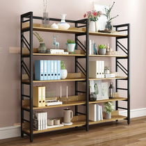 Bookshelves Landing Briefs Modern Shelving Multilayer Steel Wood Iron Art Living Room Shelf Home Combined Shelving Shelf Storage Racks