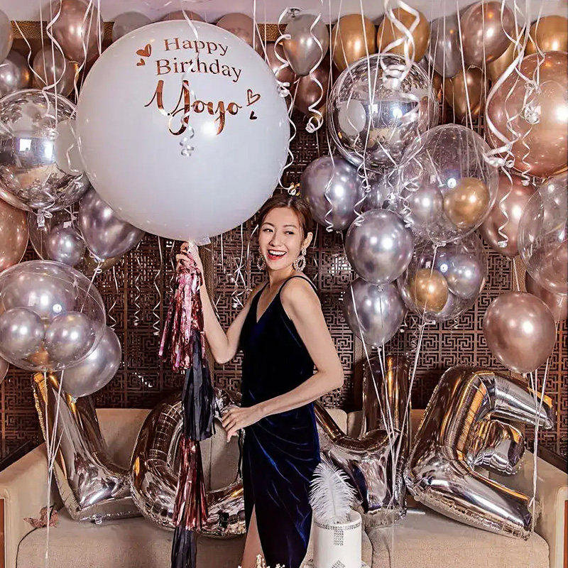 Balloon Birthday Decoration Scene Arrangement Wedding Party Wedding House Children Birthday Balloon Macaron Color Balloons Wholesale