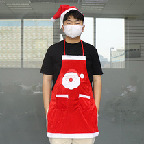 Santa Apron Gold Silk Fashion Apron Christmas Shop Restaurant Bar Waiter Apron Clothing Scarf
