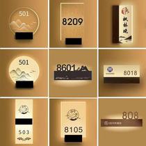 Hotel LED light-emitting house number creative logo e-sports hotel B&B tea room foot bath club KTV restaurant