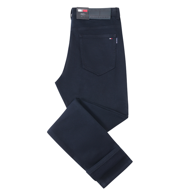 26Tommy Men's Casual Pants Thick Business Casual Autumn and Winter Jeans Straight-Leg Versatile Men's Pants