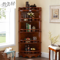 American corner cabinet painted corner cabinet living room storage cabinet retro triangle side cabinet wine cabinet