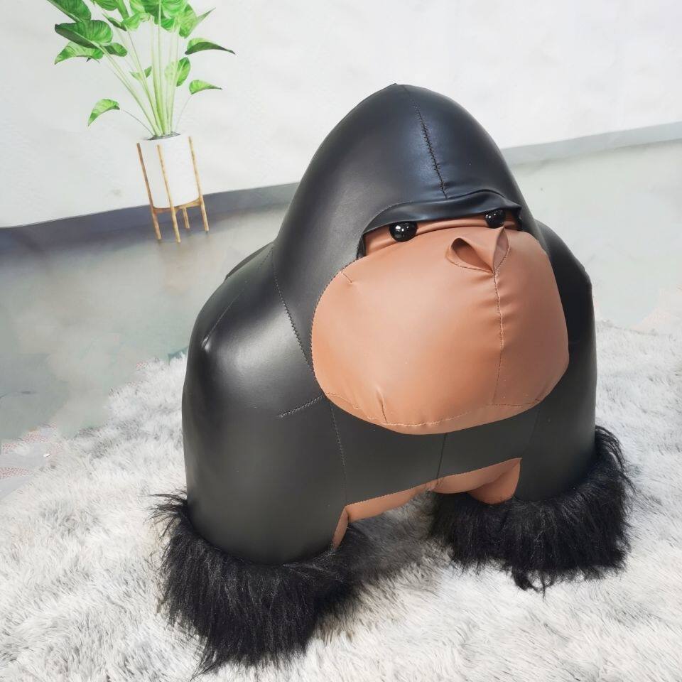 Orange net red bench cartoon animal super large swing piece children's leather sofa seat switched shoelstool