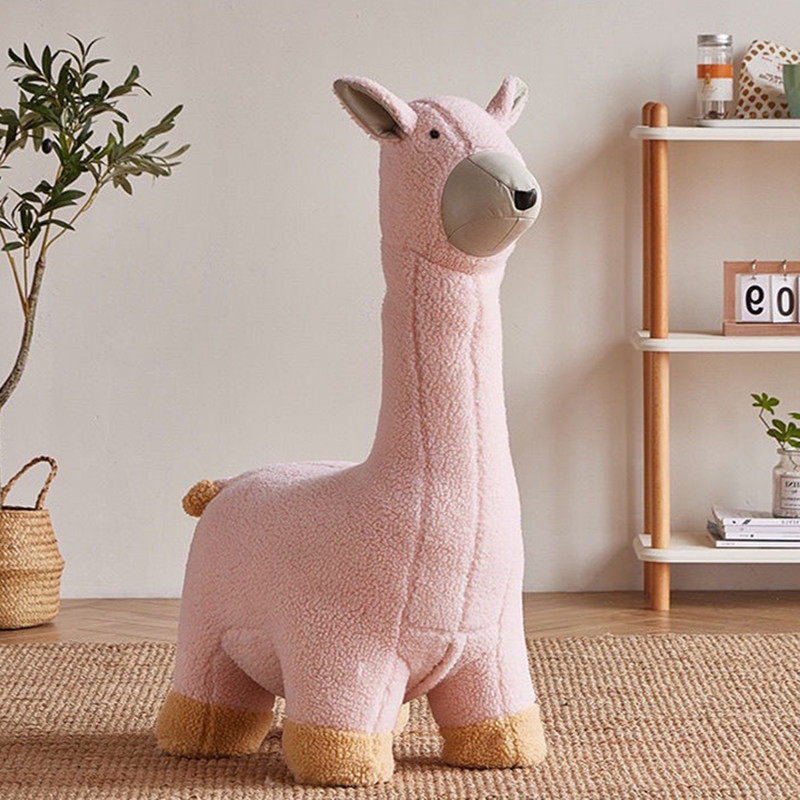 Oversized animal landing home alpaca decoration designer furniture living room decoration housewarming holiday gift shoe changing stool