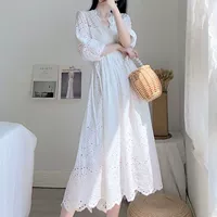 Летний приталенный кружевной корсет, белое платье, коллекция 2021