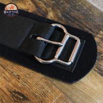 West belly saddle front belly strap with double pulleys black narrow belly strap removable harness equestrian diving material