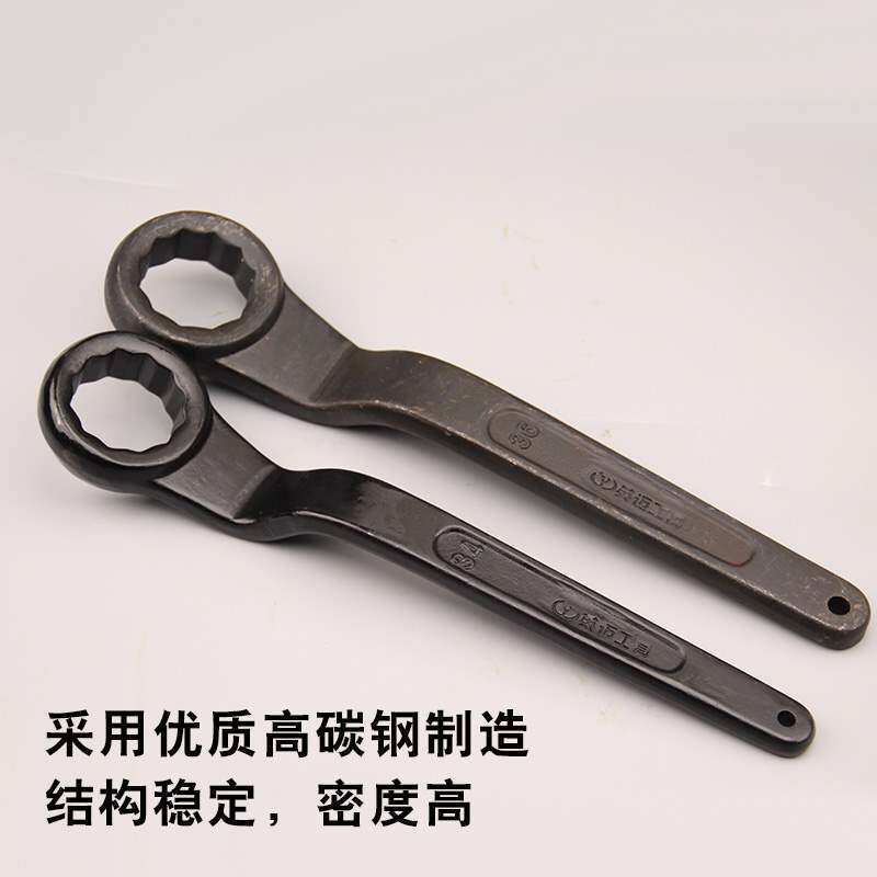 Single-head plum wrench 30-75mm veneer open wrench heavy-duty knock-resistant wrench