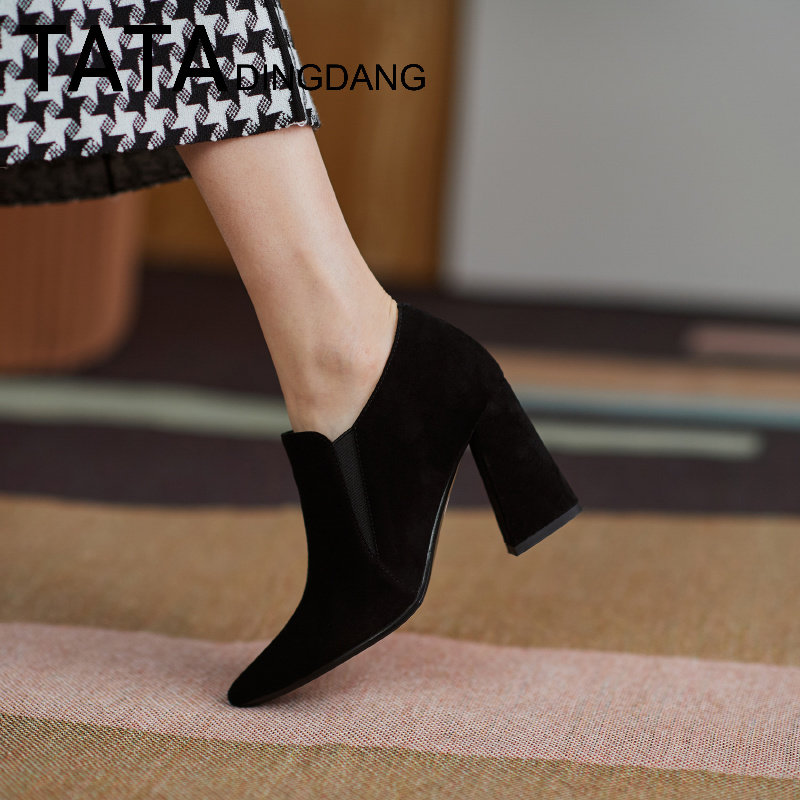 TATA DINGDANG Spring New Small Fragrance Single Shoes She's New Small Heels in 2022