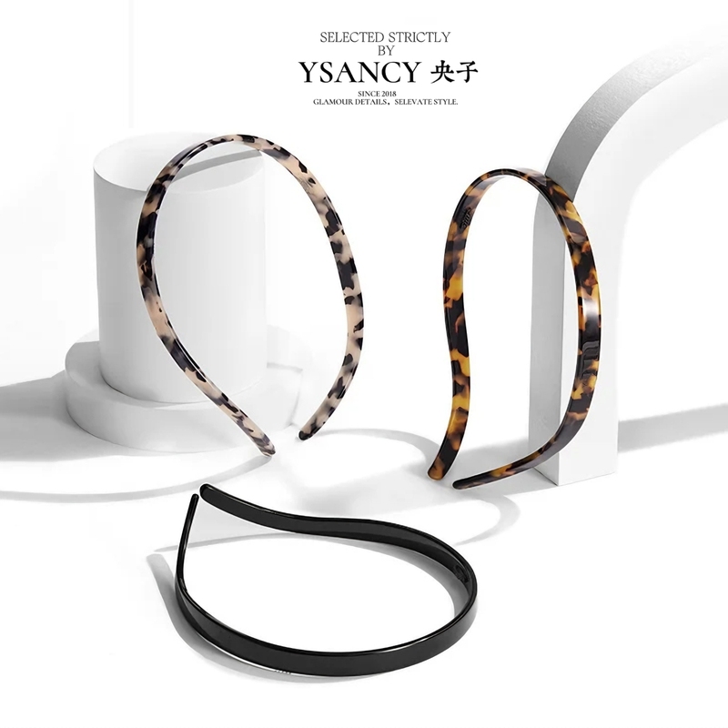 Danish Tortoiseshell Glasses Headband Acetate Headband Sunglasses Hairpin Face Washing Headwear 2025 New Thickened High-End Hair Accessory