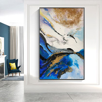 Hand-painted abstract decorative painting porch corridor aisle hanging painting large modern simple light luxury pure handmade oil painting customization