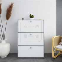 Nordic Modules Combo TV Cabinet Living-room Light Lavish Containing Side Cabinet Home Bedroom Extremely Simple Stainless Steel Cabinet