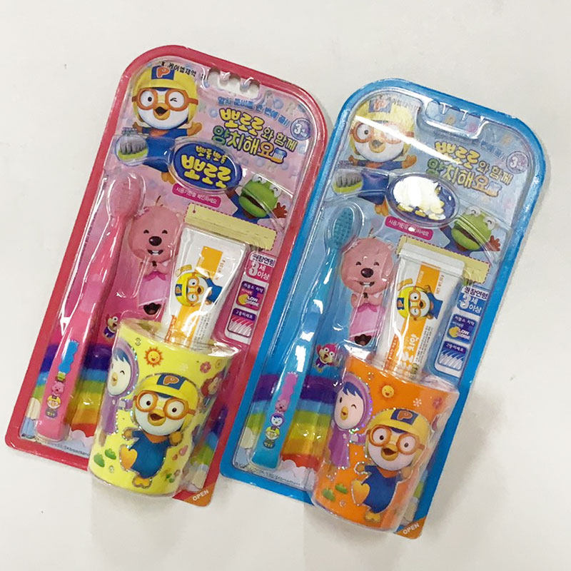 Korea Pororo Children's Dental Care Set (Three Sections) Single Pack (over 3 years old) Daily Use AA - Taobao