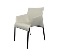 Nordic modern minimalist saddle leather dining chair designer talks reception chair model room metal leather book chair customization