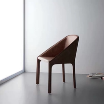 Modern Italian minimalist hotel restaurant chair home armrest chair modern designer model room negotiation chair