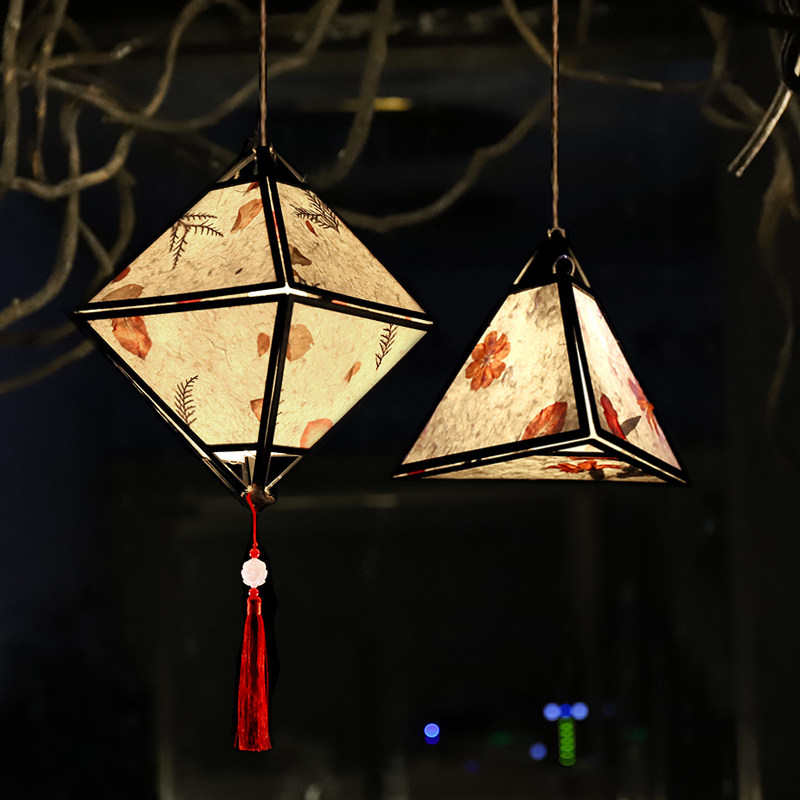 Handmade Diy Flower And Grass Paper Lanterns Mid-Autumn Festival Kindergarten Children Creative Hanfu Hand China Wind Lanterns Palace Lantern-Taobao