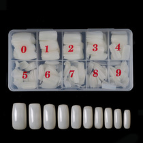 Manicure 500 piece box French nail patch nail patch semi-stick nail patch fake nail patch white and natural