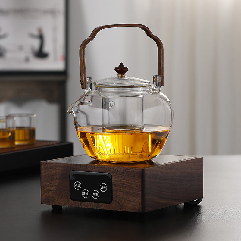 High-temperature and steam tea pot for large-capacity glass teapot fully automatic ceramic cooking tea set for household high temperature and cooking tea