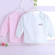 Childrens long-sleeved cotton autumn clothes Autumn and winter baby one-piece top 0-3 years old baby cotton underwear home clothes