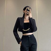 European and American fashion draped long-sleeved blazer womens fall 2020 new chain loose thin cardigan top versatile