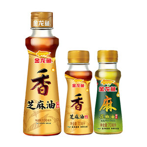 14.9元包邮  金龙鱼 纯芝麻香油100ml+70ML芝麻油+70ML花椒油