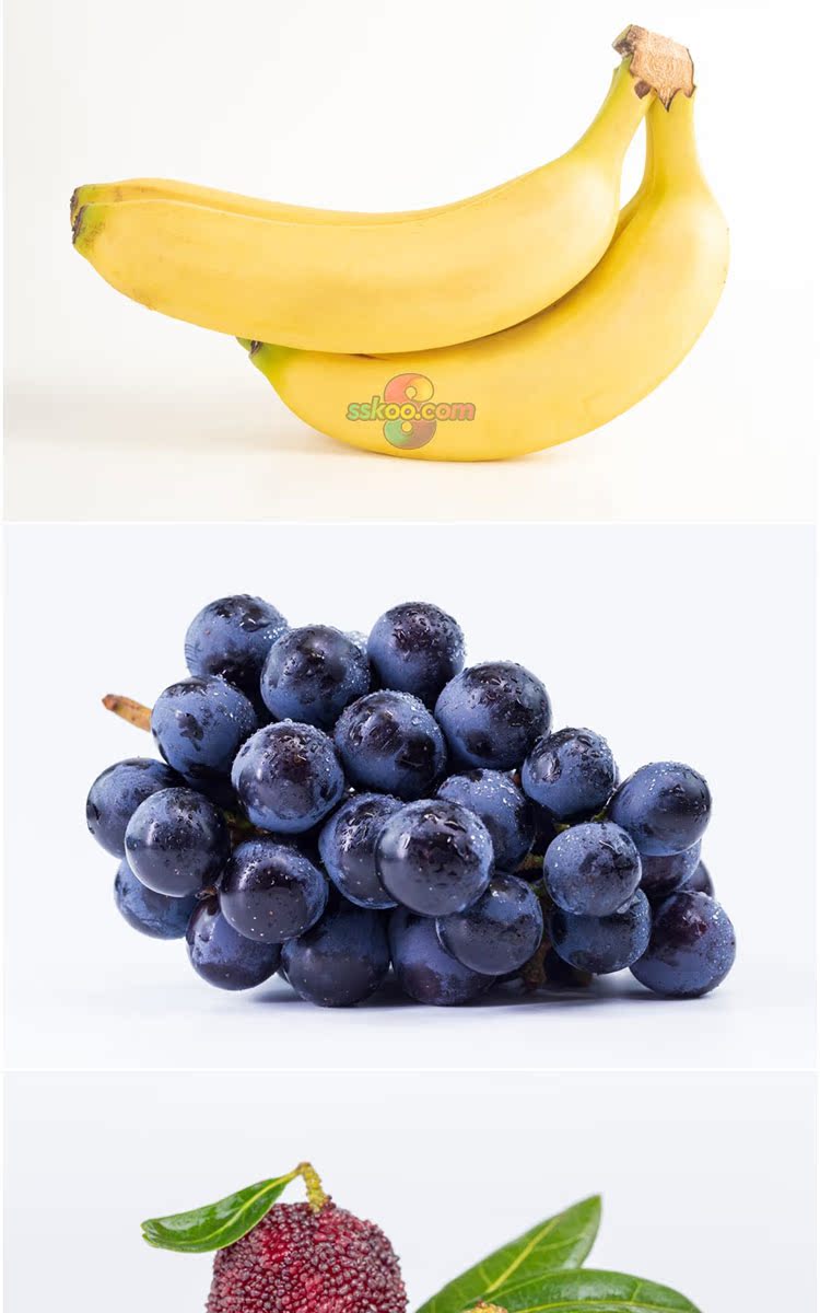 高清新鲜水果樱桃芒果葡萄西瓜美食摄影照片图片海报背景设计素材插图2