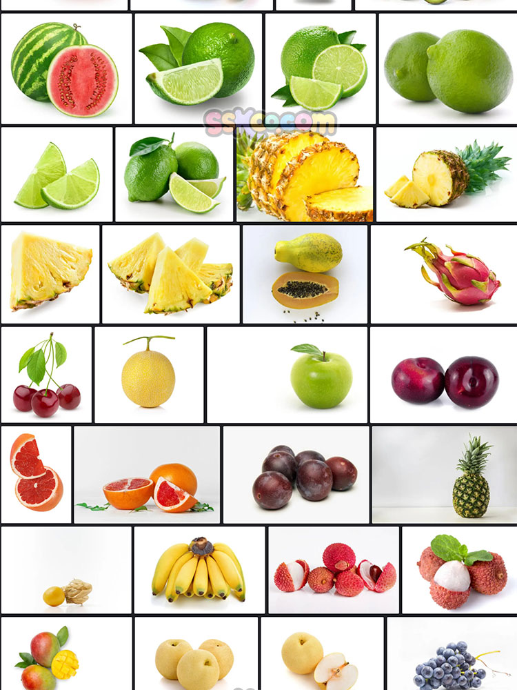 高清新鲜水果绿色蔬菜白底图片餐馆外卖超市展示广告PS设计素材插图9